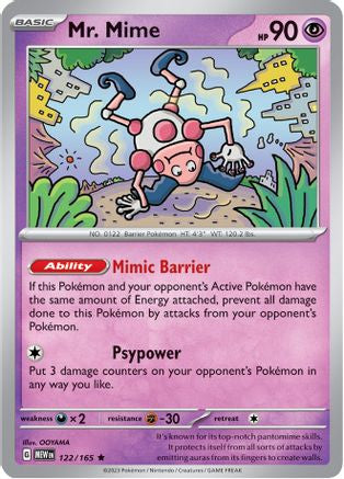 Mr Mime 122 165 122 Sv Scarlet And Violet 151 Holofoil