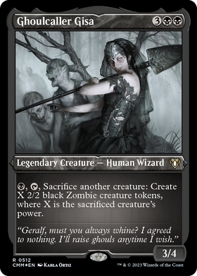 Ghoulcaller Gisa (CMM-512) - Commander Masters Etched Foil