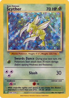Scyther (6/034) - Trading Card Game Classic Holofoil
