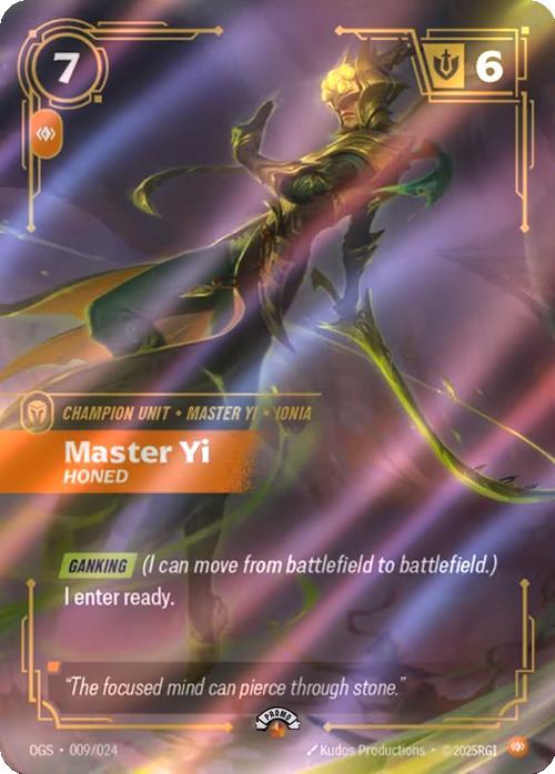 Master Yi - Honed - 009/024 [Riftbound Organized Play Promotional Cards] [Foil]