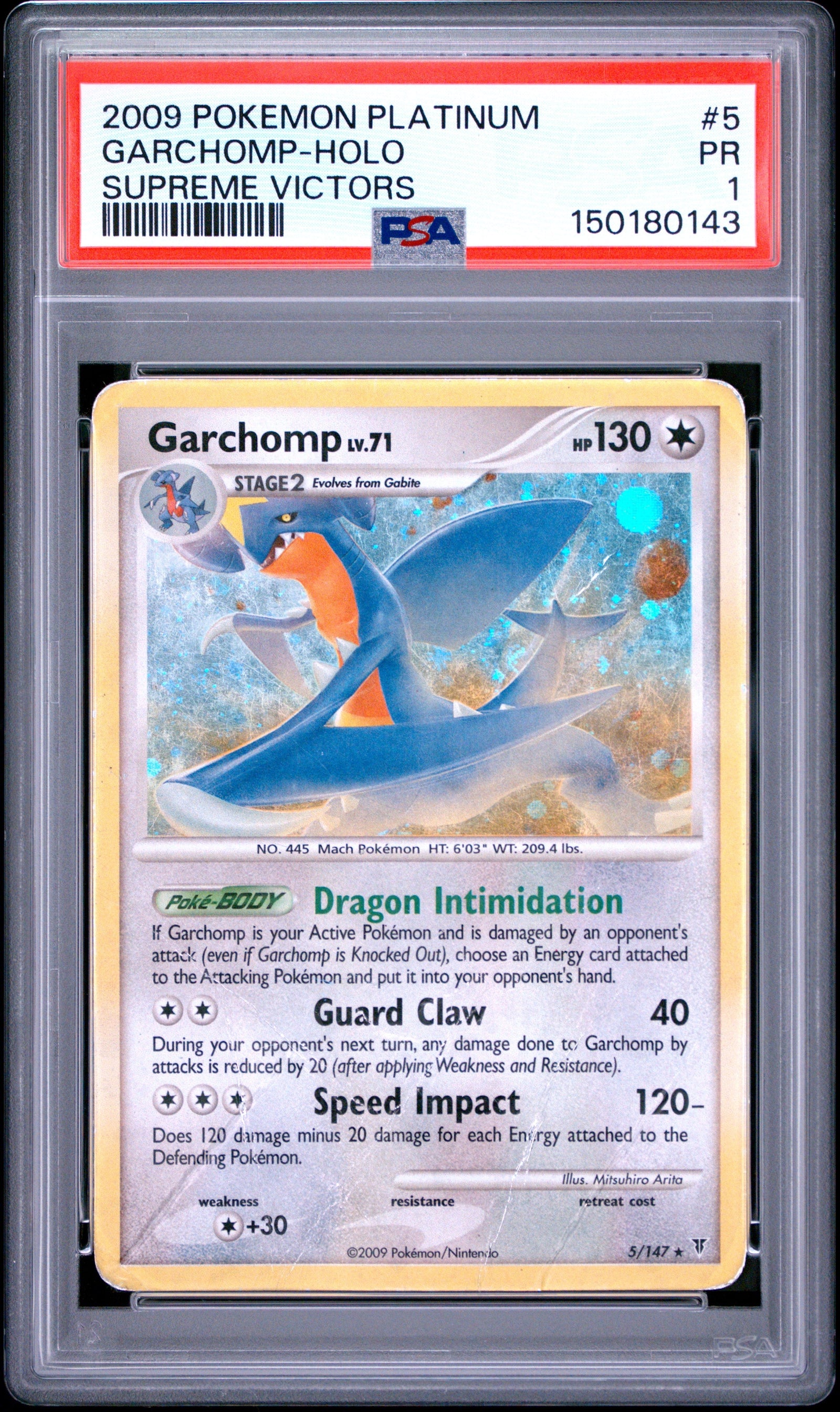 Garchomp Holo PSA 1 2009 Pokemon Platinum Supreme Victors #5 POP 2