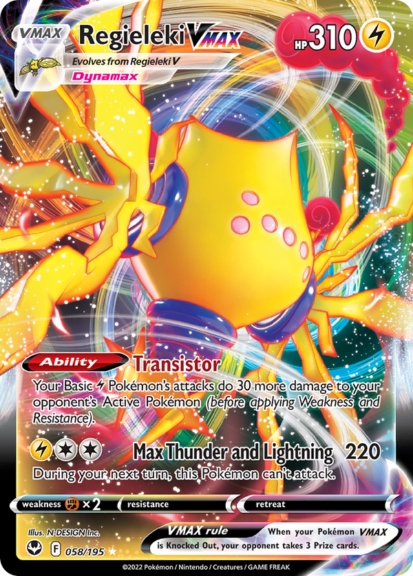 Regieleki Vmax 58 195 Silver Tempest Holofoil