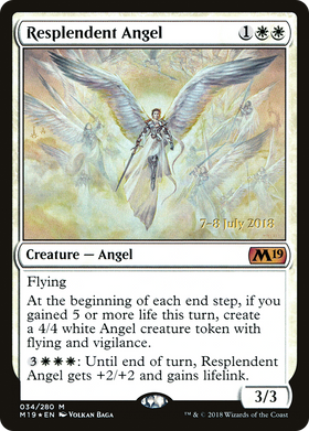 Resplendent Angel (PRE-34S) - Core Set 2019 Promos Foil