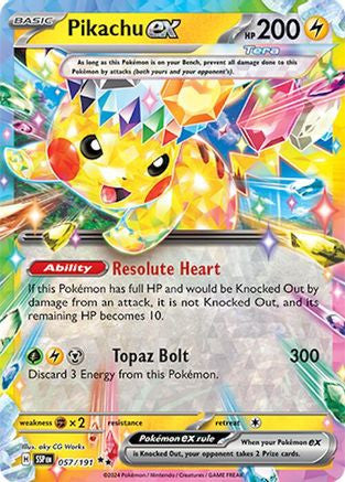 Pikachu Ex 57 Sv08 Surging Sparks Holofoil