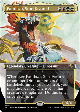 Pantlaza, Sun-Favored (LCC-020) - The Lost Caverns of Ixalan Commander (Borderless) Foil