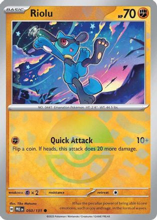 Riolu Poke Ball Pattern 50 Sv Prismatic Evolutions Holofoil