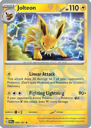 Jolteon Master Ball Pattern 29 Sv Prismatic Evolutions Holofoil