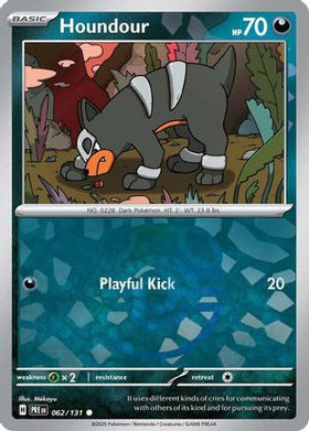 Houndour Master Ball Pattern 62 Sv Prismatic Evolutions Holofoil