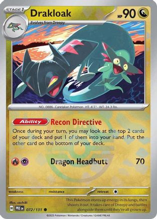 Drakloak Master Ball Pattern 72 Sv Prismatic Evolutions Holofoil