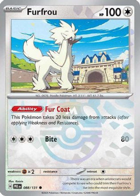 Furfrou Master Ball Pattern 88 Sv Prismatic Evolutions Holofoil