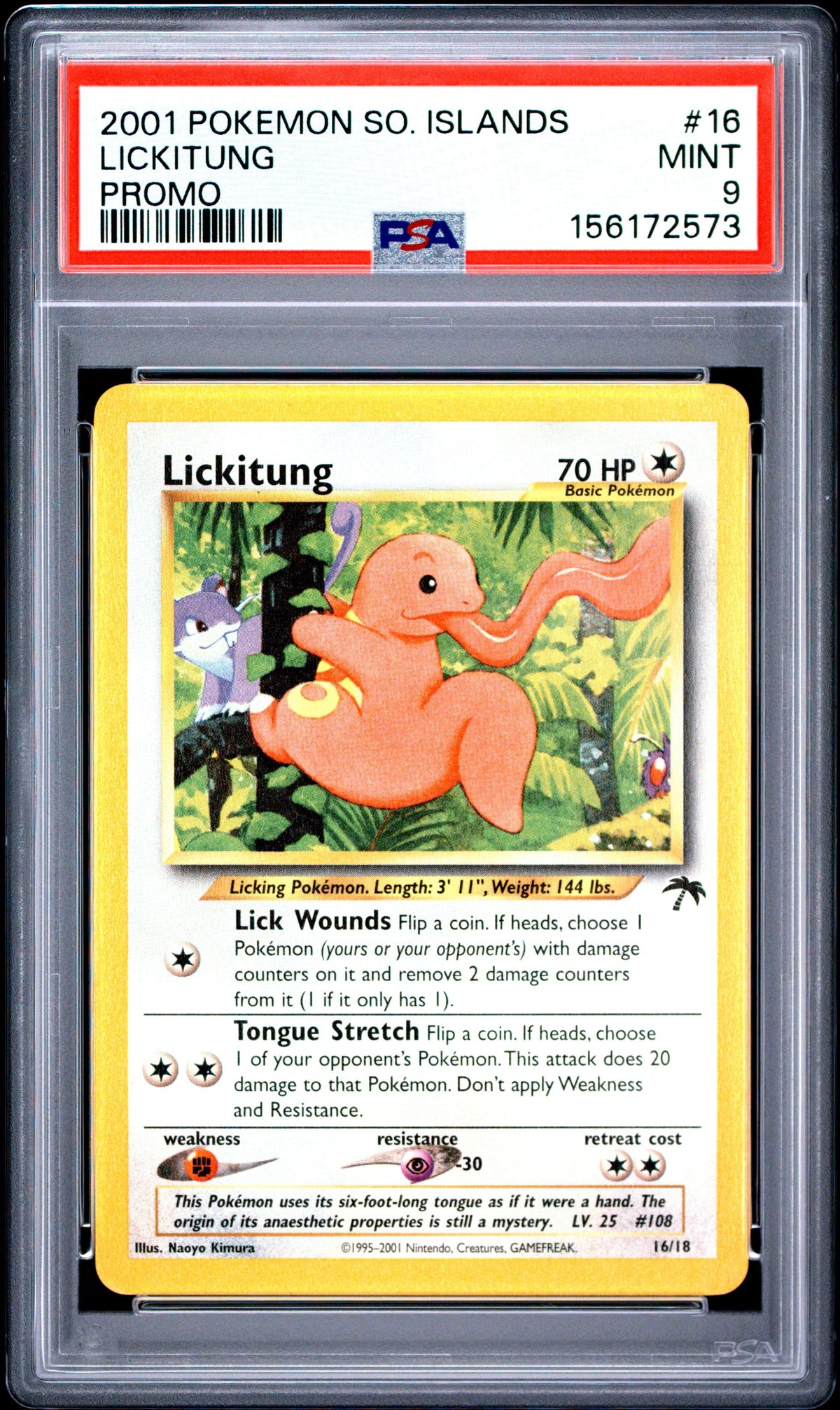 Lickitung PSA 9 2001 Pokemon Southern Islands Promo #16