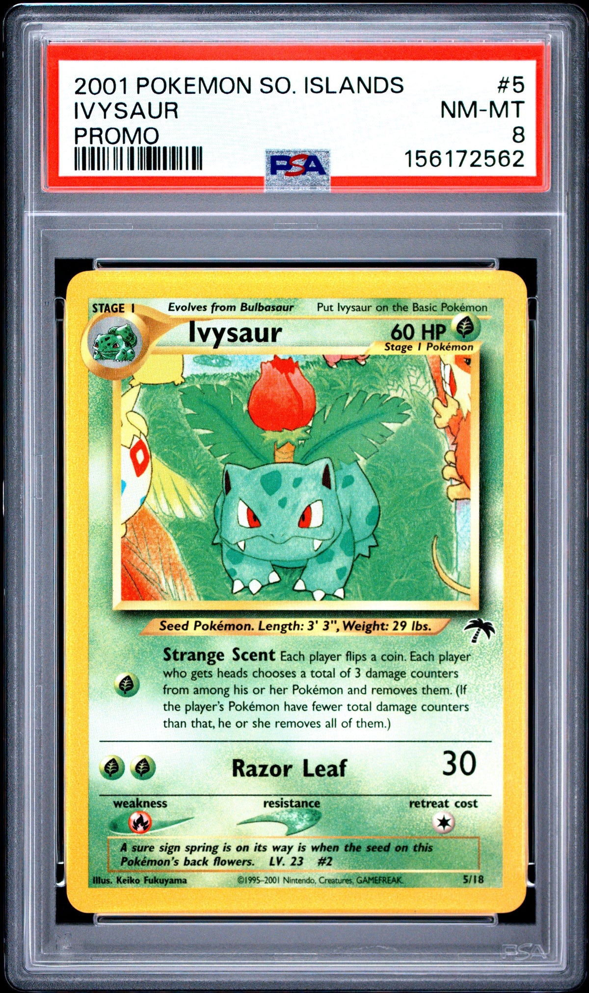 Ivysaur PSA 8 2001 Pokemon Southern Islands Promo #5