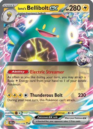 Iono's Bellibolt Ex 053 159 53 Sv09 Journey Together Holofoil