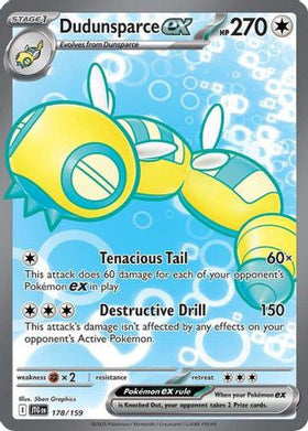 Dudunsparce Ex 178 159 178 Sv09 Journey Together Holofoil