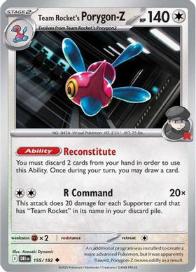 Team Rocket's Porygon Z 155 Sv10 Destined Rivals