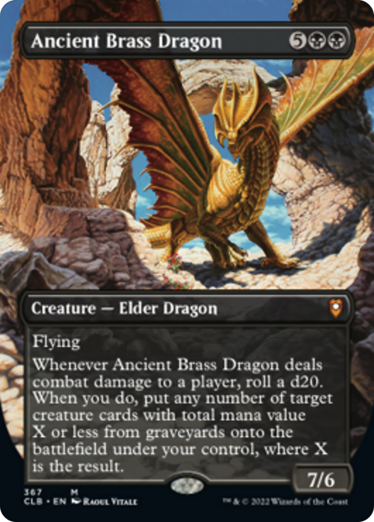 Ancient Brass Dragon (CLB-367) - Commander Legends: Battle for Baldur's Gate (Borderless) Foil