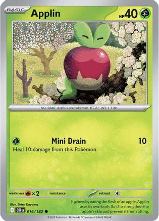 Applin 16 Sv10 Destined Rivals Reverse Holofoil