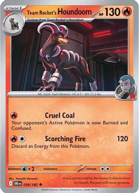 Team Rocket's Houndoom 038 182 38 Sv10 Destined Rivals Reverse Holofoil