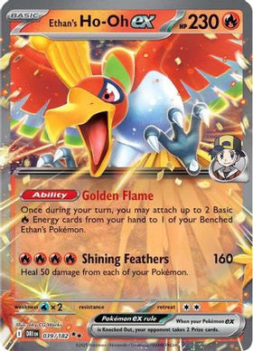 Ethan's Ho Oh Ex 0' 182 ' Sv10 Destined Rivals Holofoil