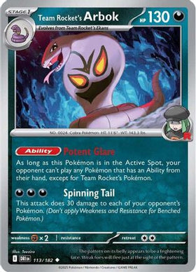 Team Rocket's Arbok 113 Sv10 Destined Rivals