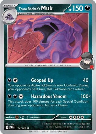 Team Rocket's Muk 124 Sv10 Destined Rivals Reverse Holofoil