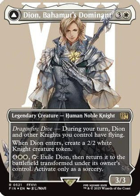 Dion, Bahamut's Dominant (Borderless) (Surge Foil) (FIN-521) - FINAL FANTASY Foil