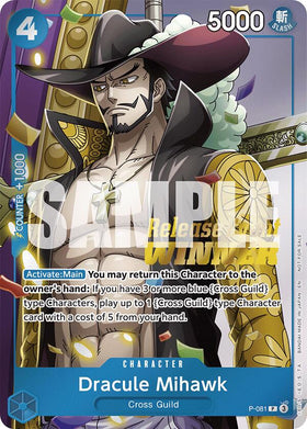 Dracule Mihawk (OP11 Release Event Winner) - P-081 - (One Piece Promotion Cards)