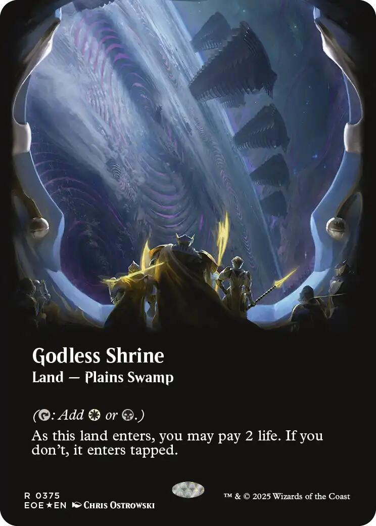 Godless Shrine (Borderless) (Galaxy Foil) - 375 - (Edge of Eternities)