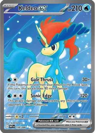 Keldeo Ex 159 086 159 Sv White Flare Holofoil
