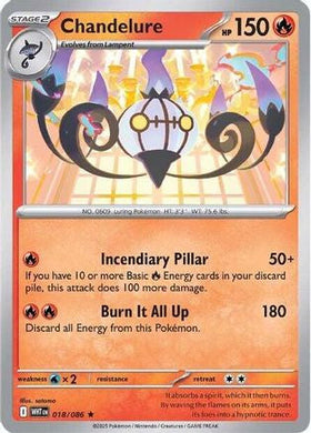 Chandelure 18 Sv White Flare Holofoil