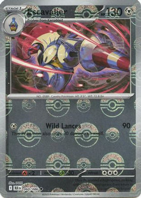 Escavalier Poke Ball Pattern 60 Sv Black Bolt Holofoil