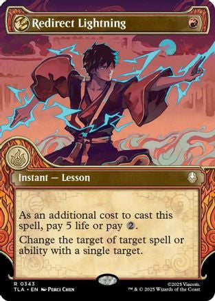 Redirect Lightning (Showcase) (TLA-343) - Avatar: The Last Airbender Foil