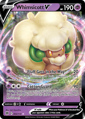Whimsicott V 64 172 Brilliant Stars Holofoil