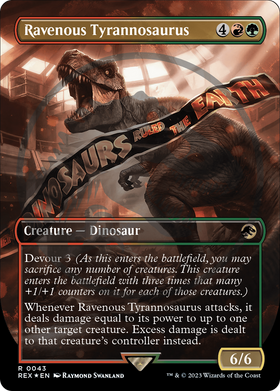 Ravenous Tyrannosaurus (REX-043) - Jurassic World Collection (Borderless) Foil