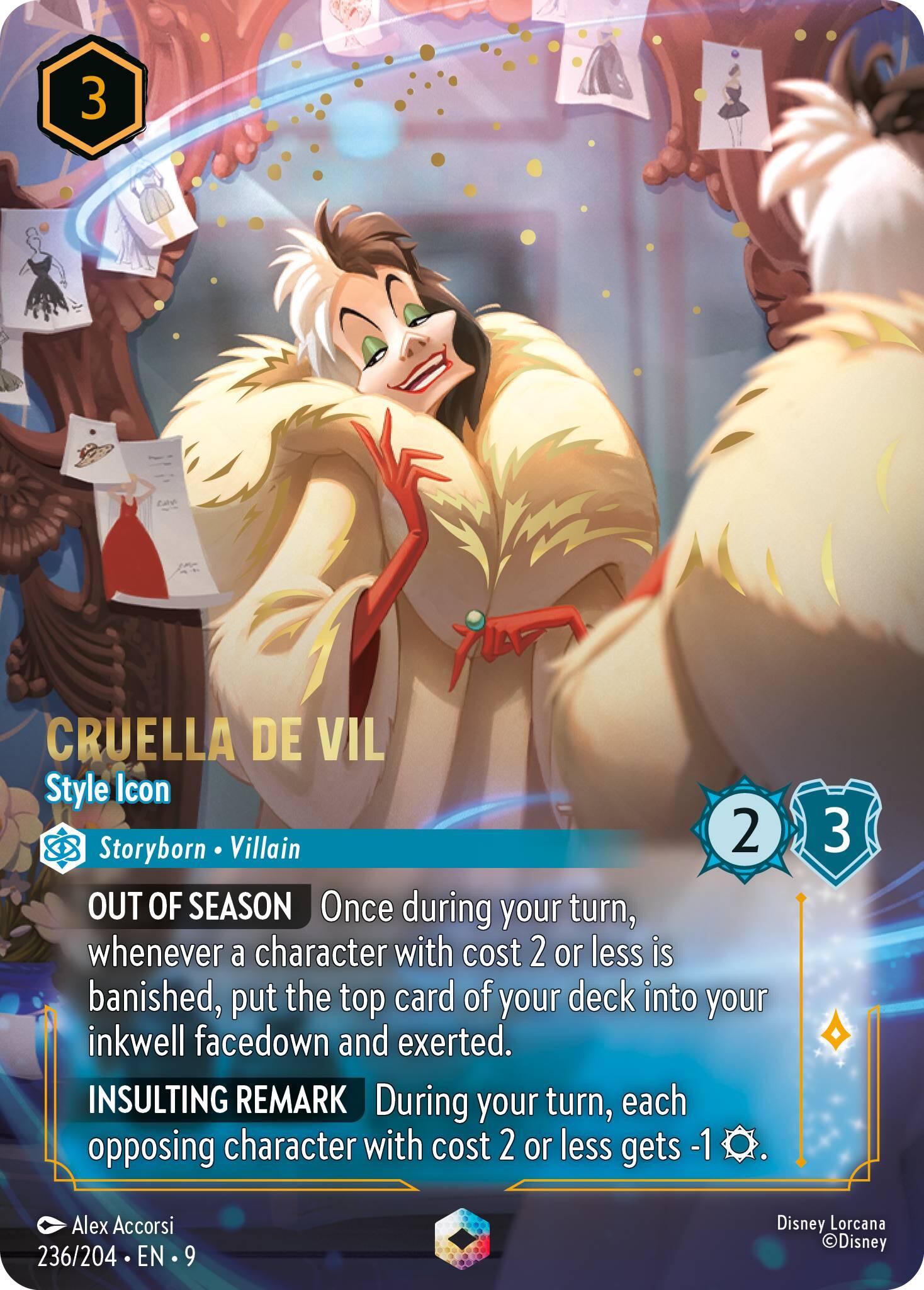 Cruella De Vil - Style Icon (Enchanted) - 236/204 - (Fabled)