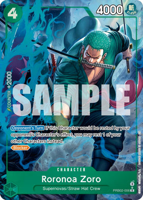 Roronoa Zoro - PRB02-006 (Alternate Art) - PRB02-006 - (Premium Booster -The Best- Vol. 2)