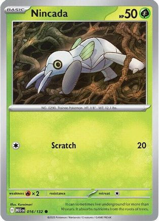 Nincada 16 Me01 Mega Evolution Reverse Holofoil
