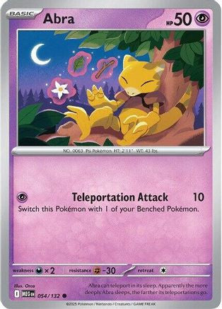 Abra 54 Me01 Mega Evolution Reverse Holofoil