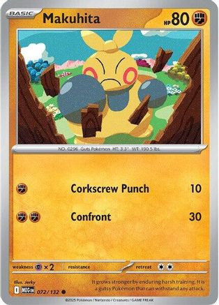 Makuhita 72 Me01 Mega Evolution Reverse Holofoil