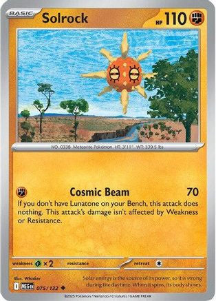 Solrock 75 Me01 Mega Evolution Reverse Holofoil