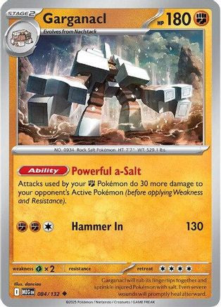 Garganacl 084 132 84 Me01 Mega Evolution Reverse Holofoil