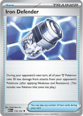 Iron Defender 118 Me01 Mega Evolution Reverse Holofoil
