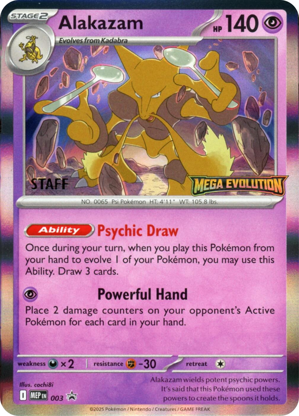 Alakazam - 003 (Staff) - 003 - (ME: Mega Evolution Promo)