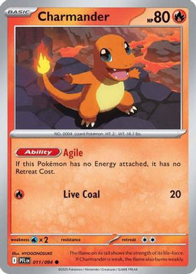 Charmander 11 Me02 Phantasmal Flames Reverse Holofoil
