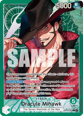 Dracule Mihawk - OP14-020 (Alternate Art) - OP14-020 - (The Azure Sea's Seven)