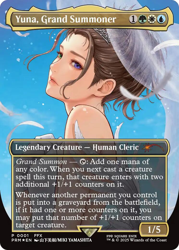 Yuna, Grand Summoner (Borderless) - 1 - (WPN & Gateway Promos)