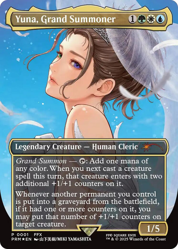 Yuna, Grand Summoner (Borderless) - 1 - (WPN & Gateway Promos)