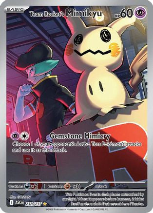 Team Rocket's Mimikyu 238 217 238 Me Ascended Heroes Holofoil