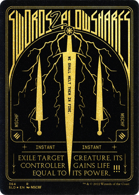 Swords to Plowshares (SLD-364) - Secret Lair Drop Etched Foil