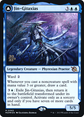 Jin-Gitaxias // The Great Synthesis (PRE-65S) - March of the Machine Promos Foil